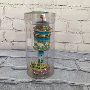 Vintage porcelain postage stamp holder